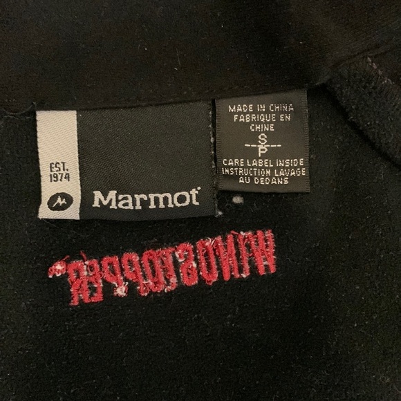 MARMOT wind blocker soft shell red/grey jacket Sz Small - Picture 13 of 17